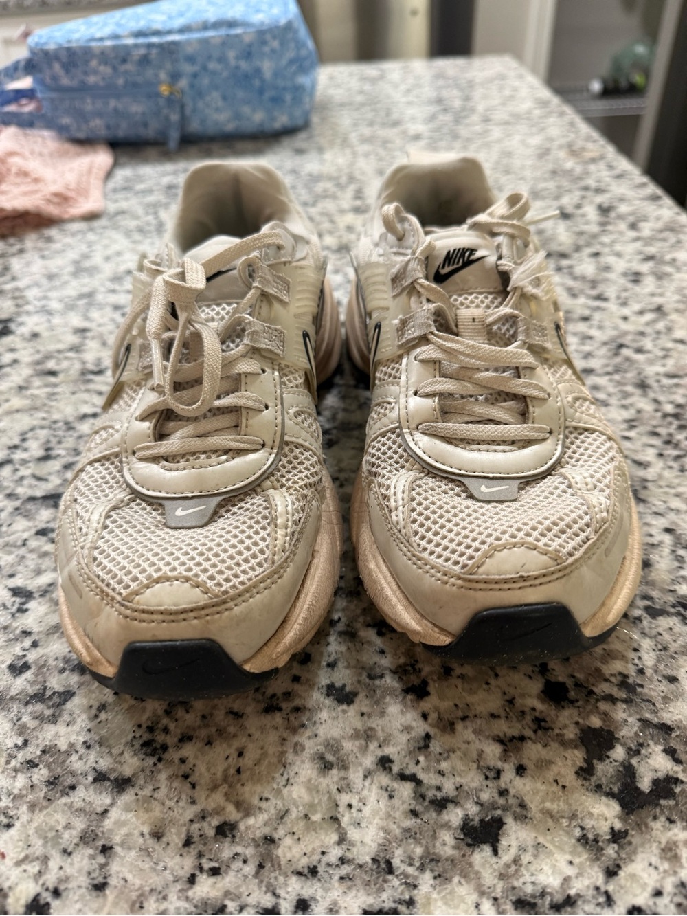 Nike V2K gray and cream sneakers - Picture 3 of 4